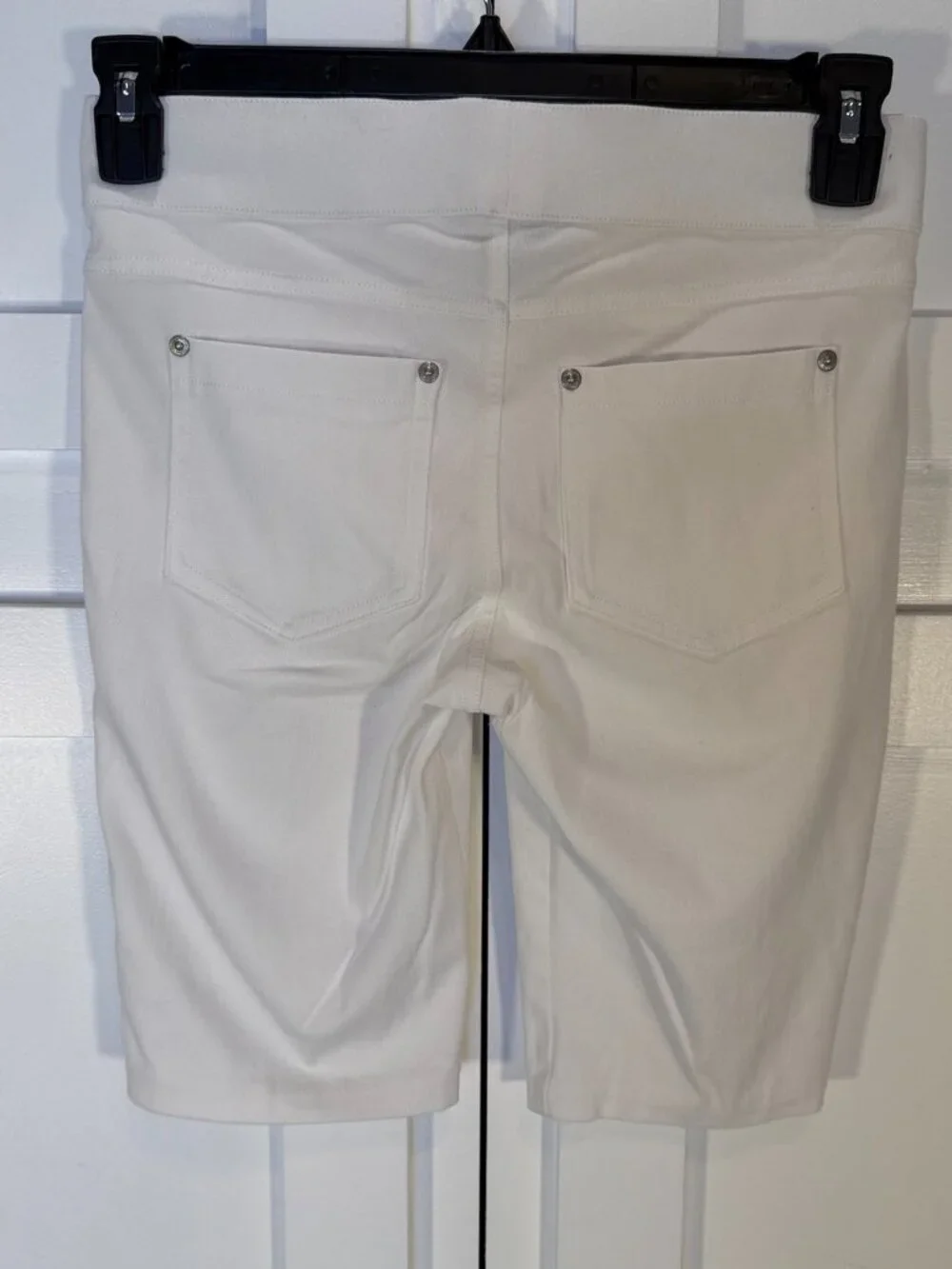 Simply Vera Vera Wang Women's Simply Vera White Bermuda Shorts M - Picture 5 of 12